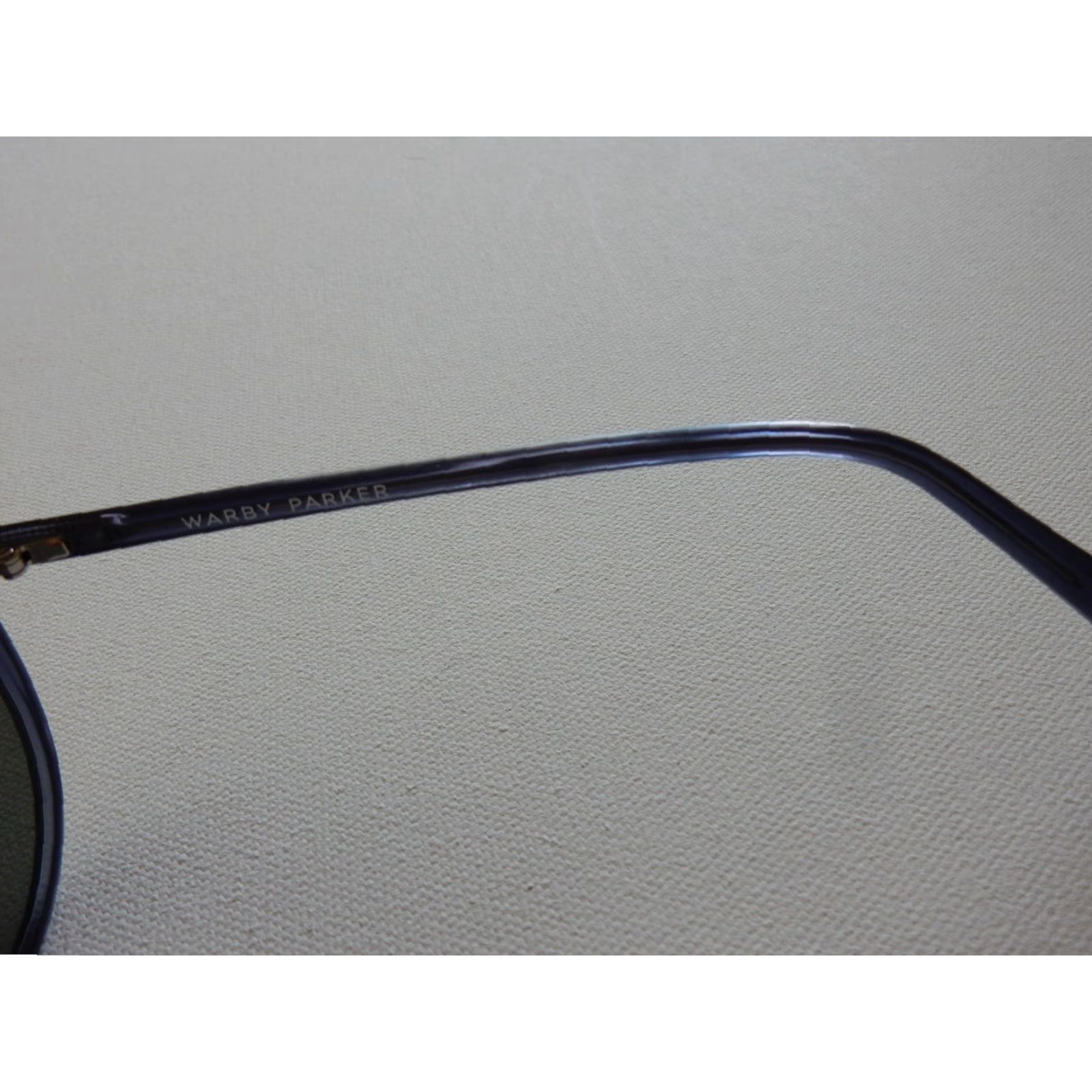 Parker VINTAGE Warby Parker Blue Sunglasses Frames Only Adult Unisexー49mm 22x145 Haskell Keyhole Size ONE SIZE - 4 Thumbnail