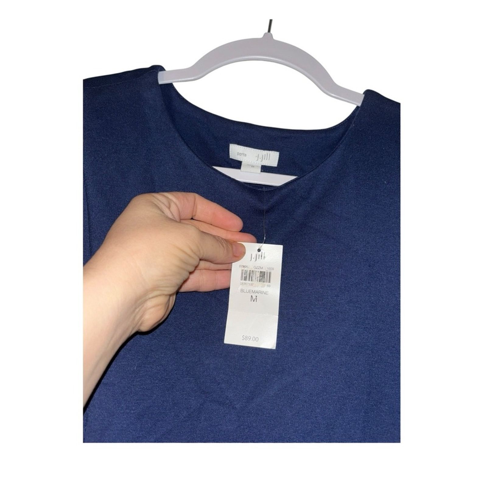 J. Jill NWT J. Jill Elegant Navy Blue Sleeveless Dress Size M / US 6-8 / IT 42-44 - 3 Thumbnail
