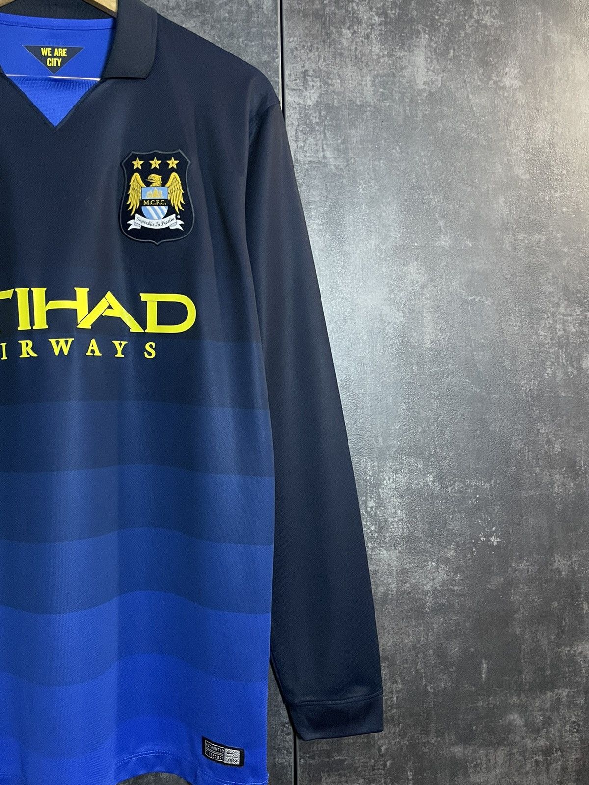Nike Rare 2014 Nike Manchester City Long Sleeve Soccer Jersey Size US M / EU 48-50 / 2 - 3 Thumbnail