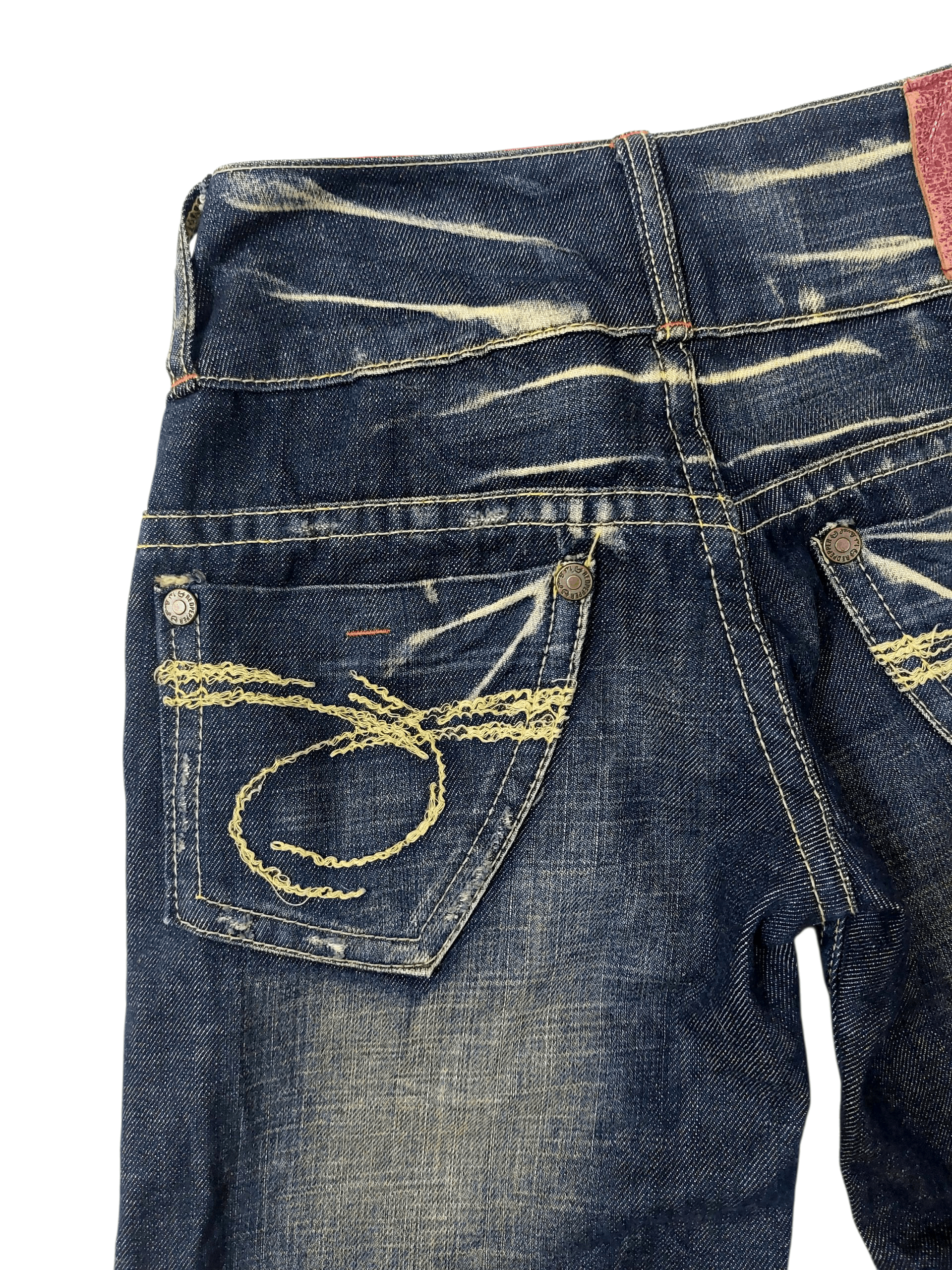 Vintage Red Pepper Punk Bootcut Unisex Low Rise Denim Size 26" / US 2 / IT 38 - 14 Thumbnail