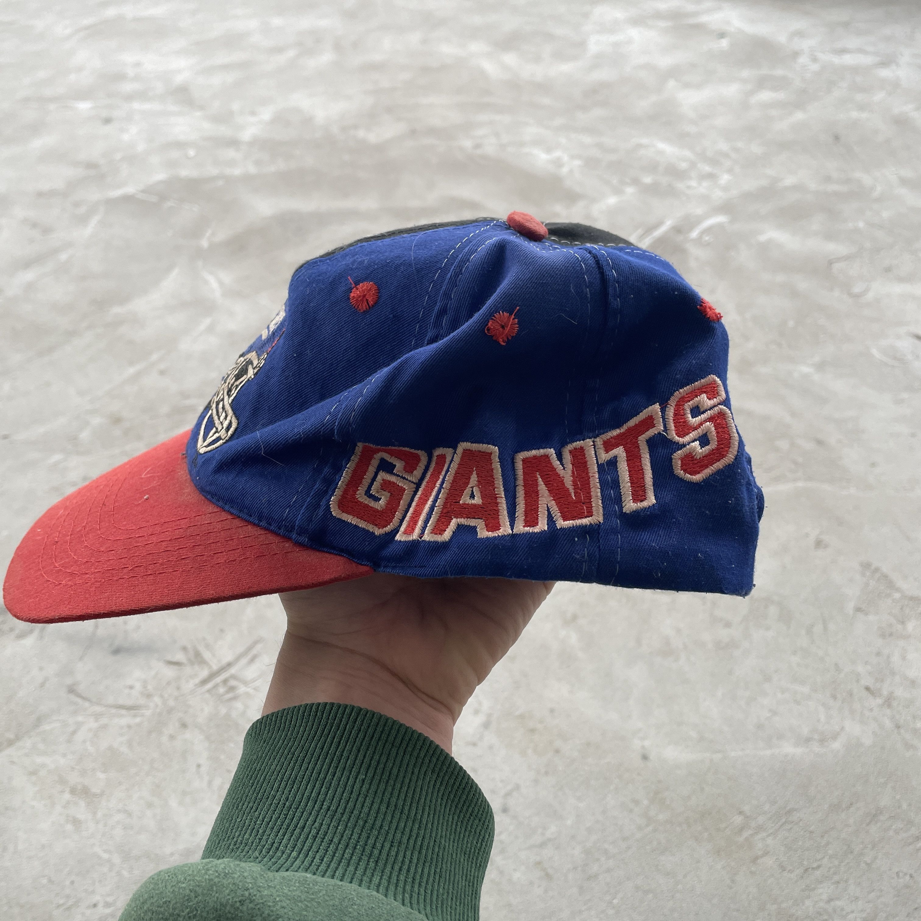 Vintage Vintage New York Giants Snapback Hat Helmet Two Tone NFL Size ONE SIZE - 2 Thumbnail