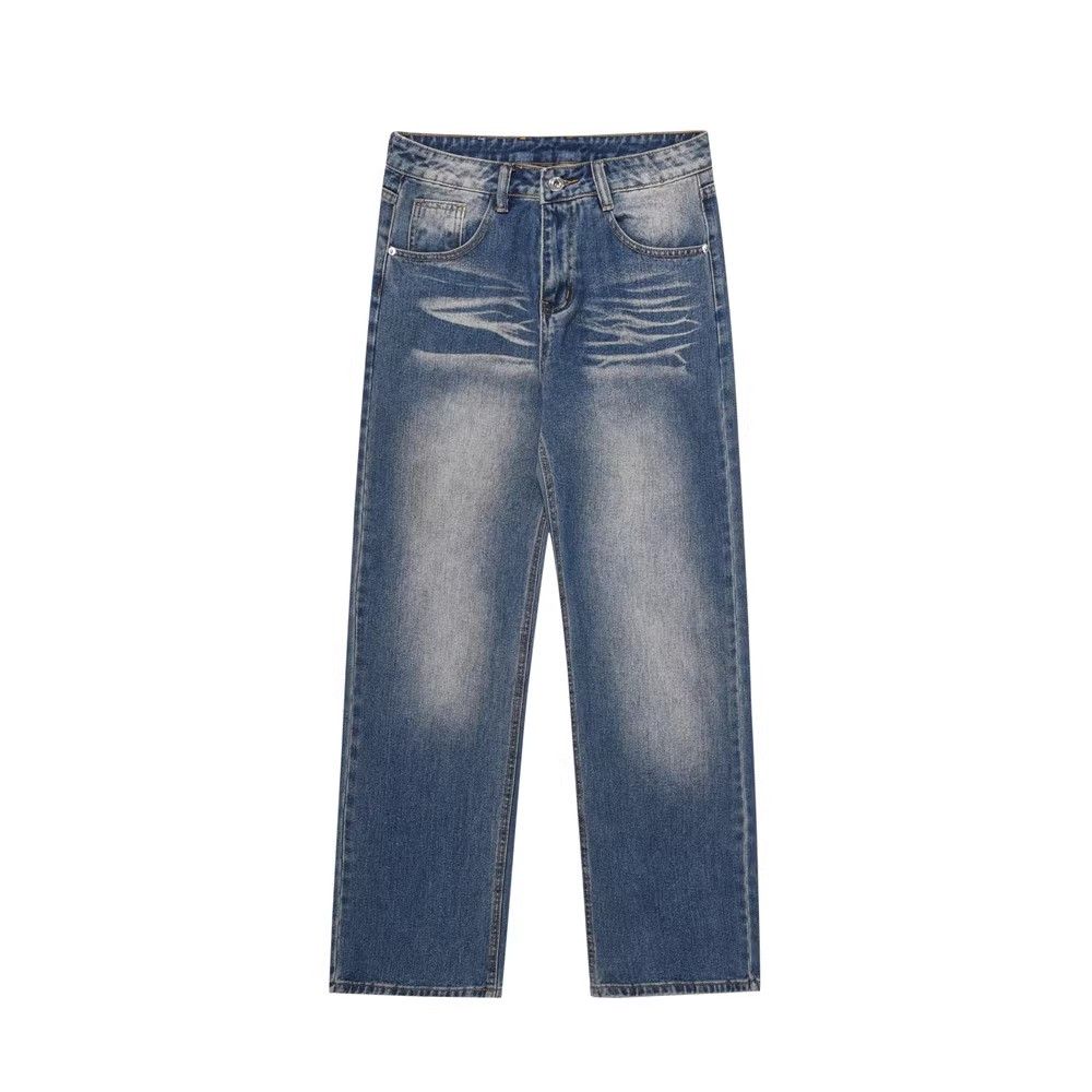 Japanese Brand × Jean Men's Street Vintage Contrast Washed Straight Jeans Size US 32 / EU 48 - 1 Thumbnail