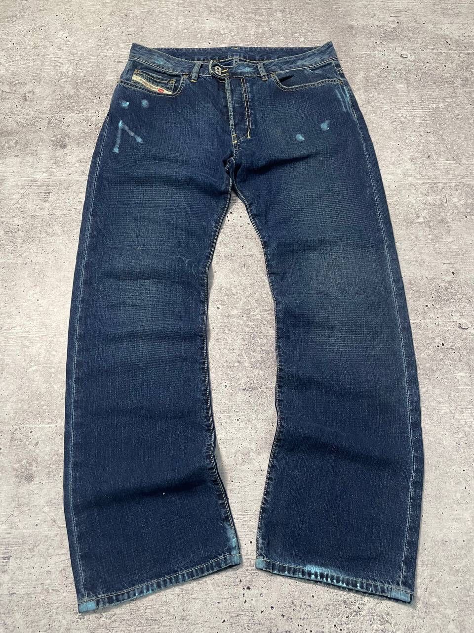 Diesel Vintage Crazy Diesel Painted Denim Jeans Y2K Size US 31 - 5 Thumbnail