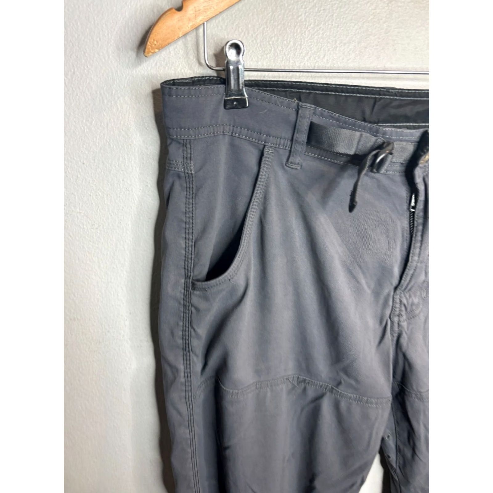 Prana Prana Pants Mens 32 Gray Straight Fit Hiking Stretch Cargo Gorpcore Breathe 2818 Size US 32 / EU 48 - 2 Thumbnail