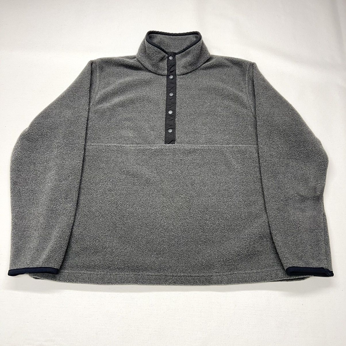 L.L. Bean × Vintage VTG LL Bean Sweater Grey Fleece Pullover Polartec Snap Retro Size S / US 4 / IT 40 - 1 Thumbnail