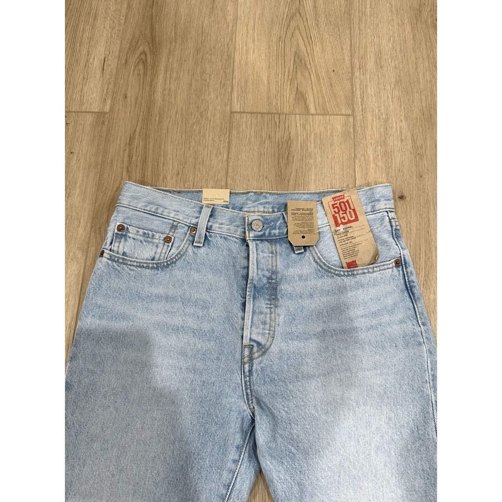 Levi's Levi's 501 Jeans Womens 30x29 Blue 150th Anniversary Distressed Button Fly NWT Size 30" / US 8 / IT 44 - 5 Thumbnail