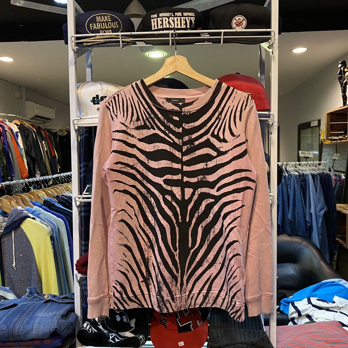 Diesel Vintage Diesel Zebra Design Sweatshirt Size US M / EU 48-50 / 2 - 1 Thumbnail