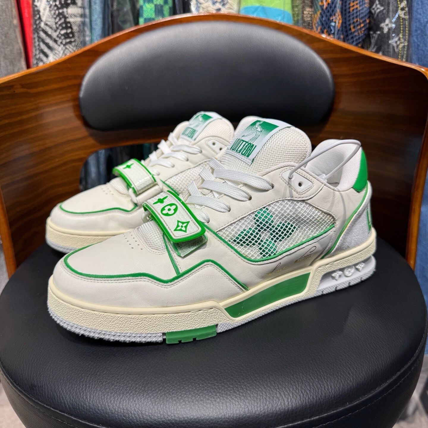 Louis Vuitton Louis Vuitton Training Green Lowtop Sneakers 40.5 Men Size US 8 / EU 41 - 1 Thumbnail