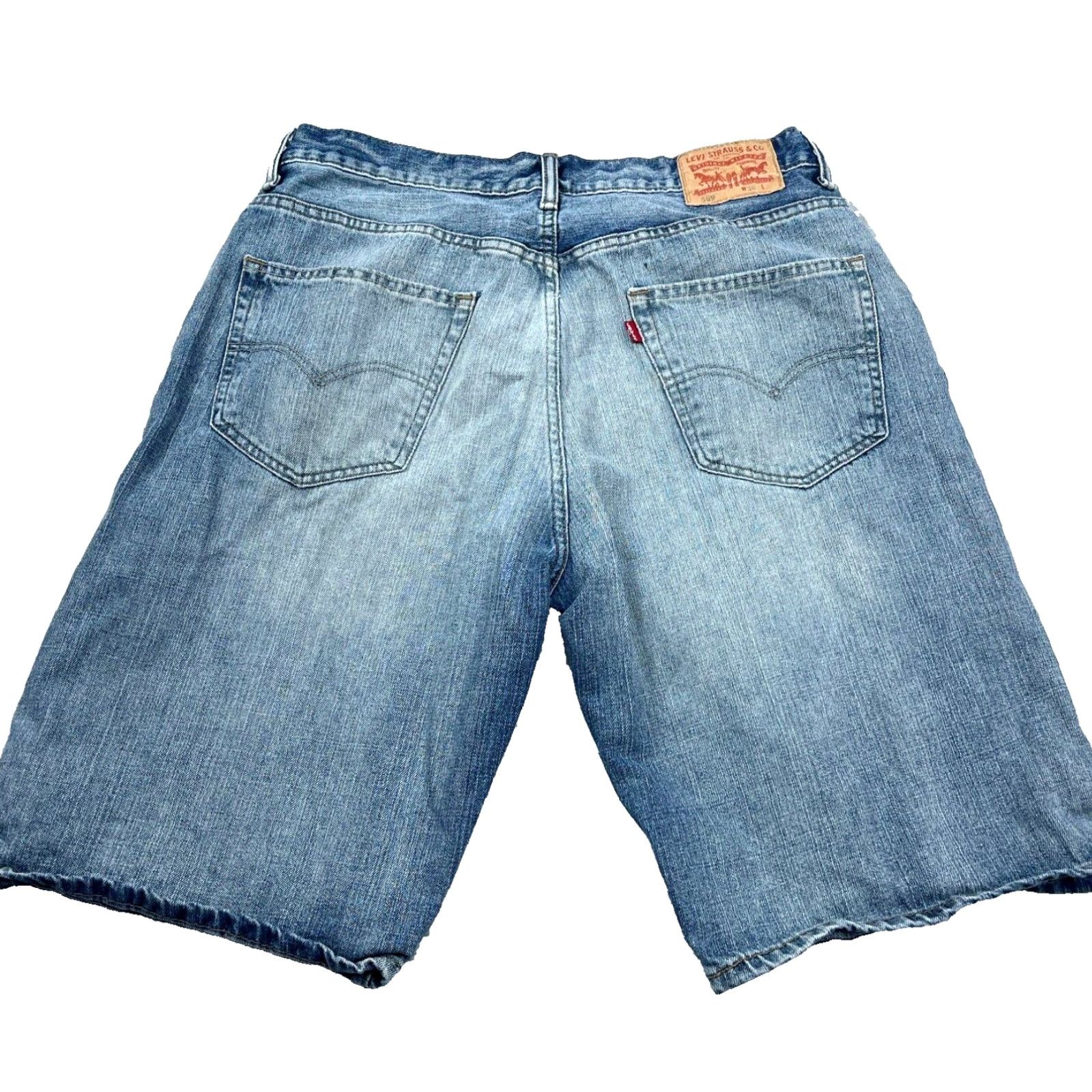 Levi's Levi's 569 Shorts Men 36 Relaxed Denim Blue 5-Pocket Mid Rise Zip Fly Casual Workwear Baggy Jorts Knit Now? Size US 36 / EU 52 - 2 Thumbnail
