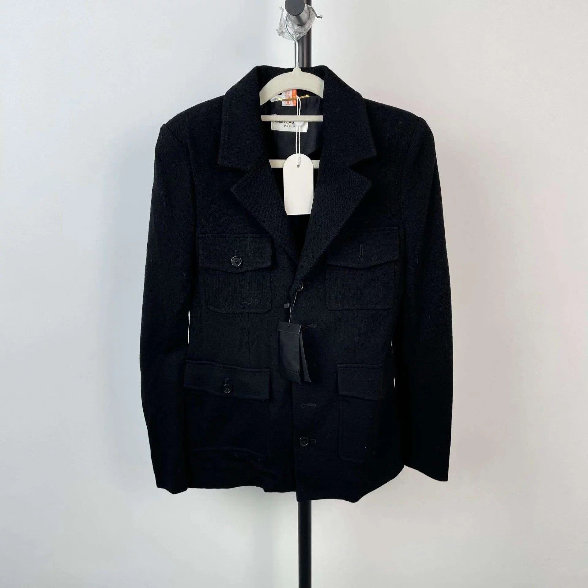 Saint Laurent Paris YSL Black Jacket 34 Size XS / US 0-2 / IT 36-38 - 1 Thumbnail