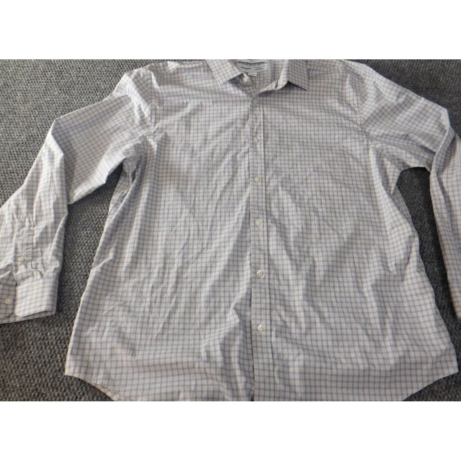 Old Navy Old Navy Mens Shirt 2XL Blue Plaid Slim Fit Button-Up Non-Iron Long Sleeve Size US XXL / EU 58 / 5 - 3 Thumbnail