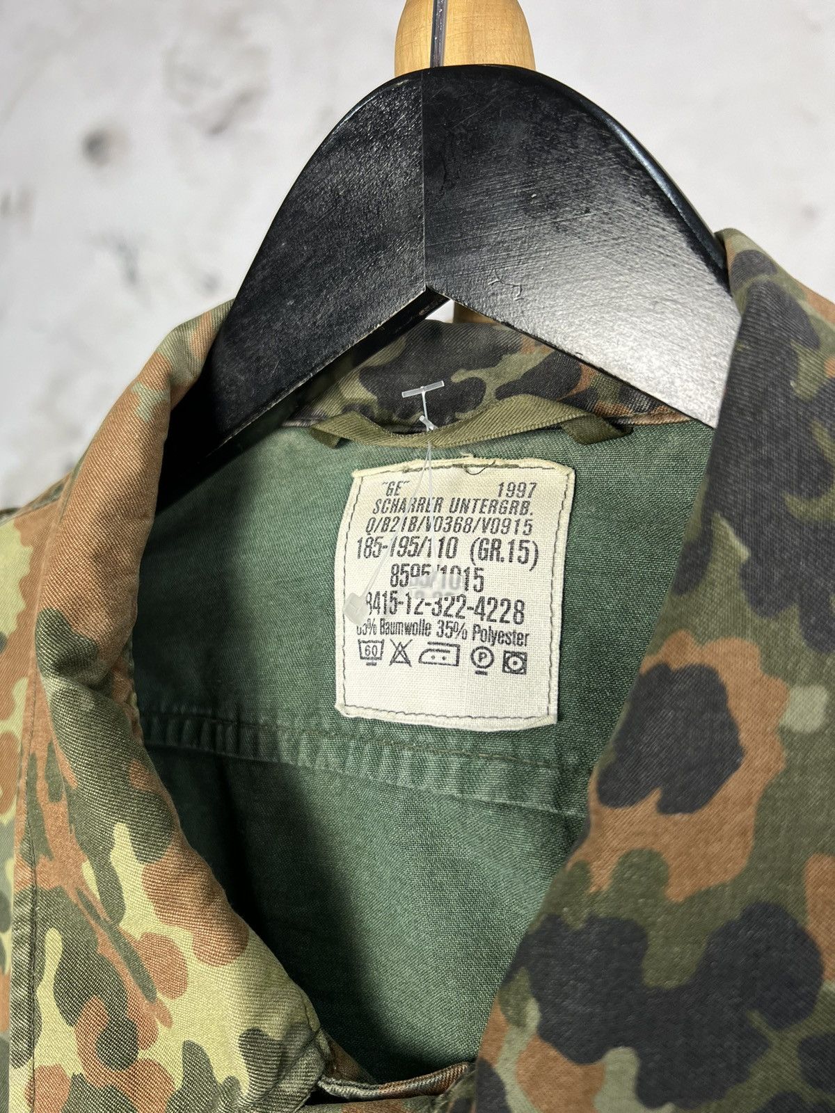 Vintage Vintage 1997 Germany Army Camo Shirt Jacket Size M - L Size US L / EU 52-54 / 3 - 8 Thumbnail