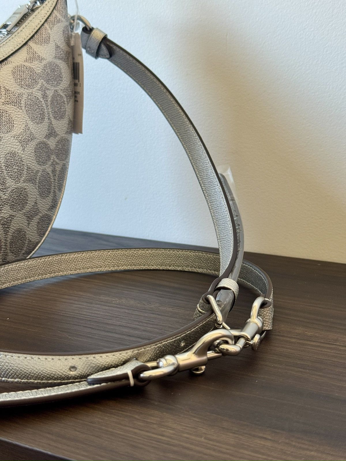 Coach NWT Coach Aria Shoulder Bag - Metallic Silver Size ONE SIZE - 8 Thumbnail