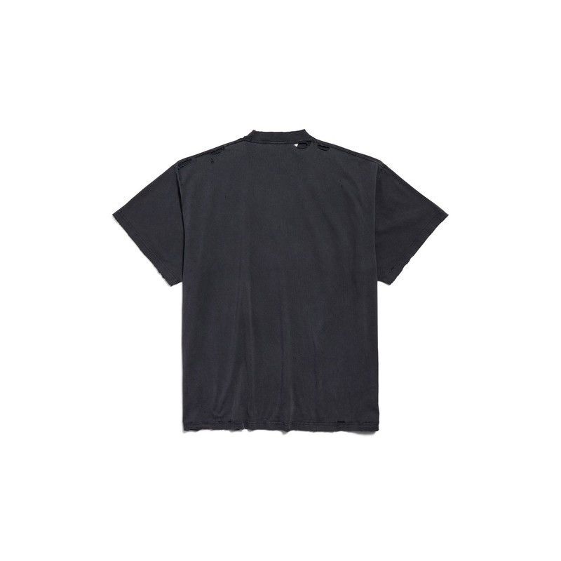 Balenciaga o1bcso1str1225 3B Liquefied T-Shirt Oversized in Black Size US XL / EU 56 / 4 - 2 Thumbnail