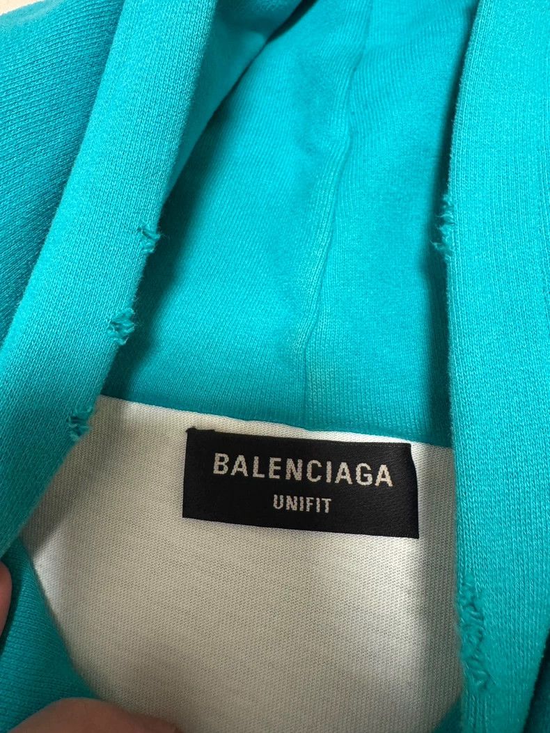 Balenciaga Balenciaga Letter Print Ripped Hoodie Hoodie Loose Version Size US M / EU 48-50 / 2 - 4 Thumbnail