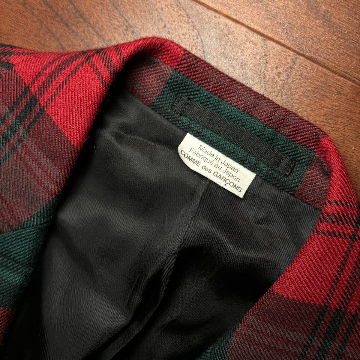 Comme des Garcons Homme Plus Comme des Garçons Homme Plus Wool Check 1B Jacket PN-J056 Size 40R - 3 Thumbnail