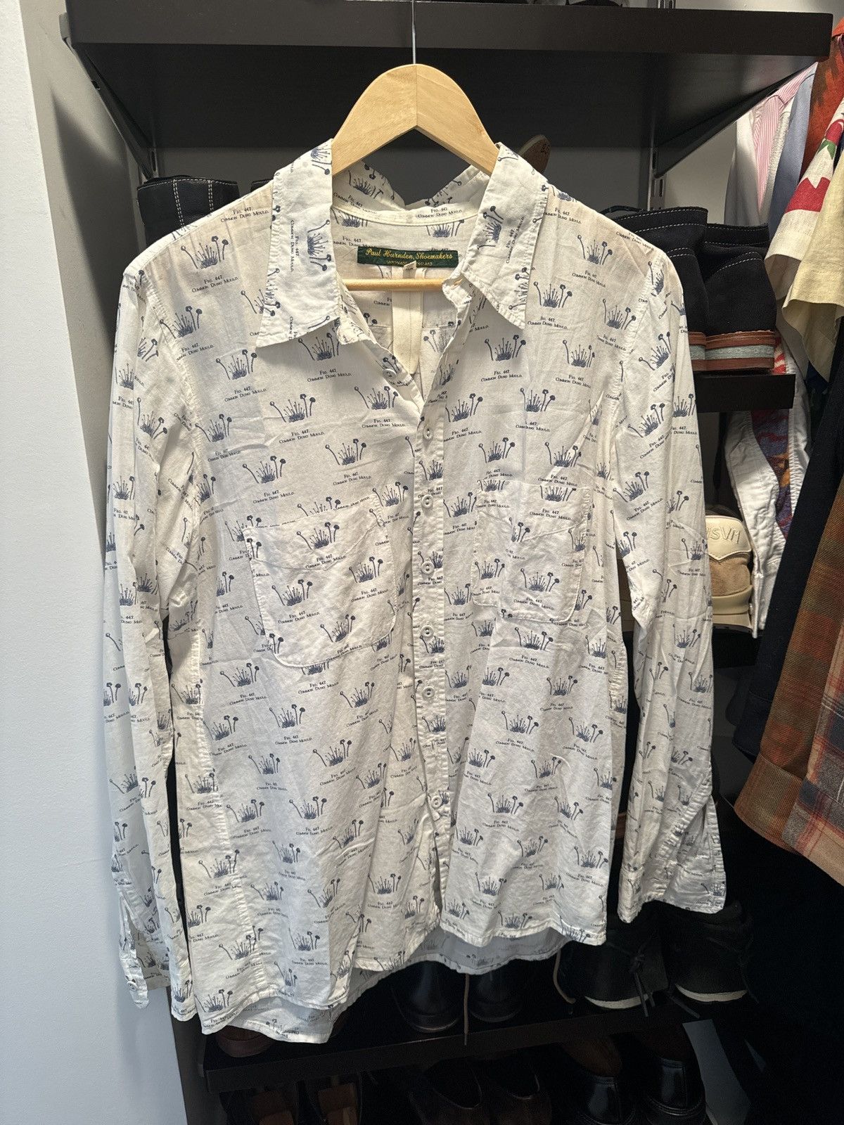 image of Paul Harnden Shoemakers Dung Mould Shirt in White, Men's (Size XS)