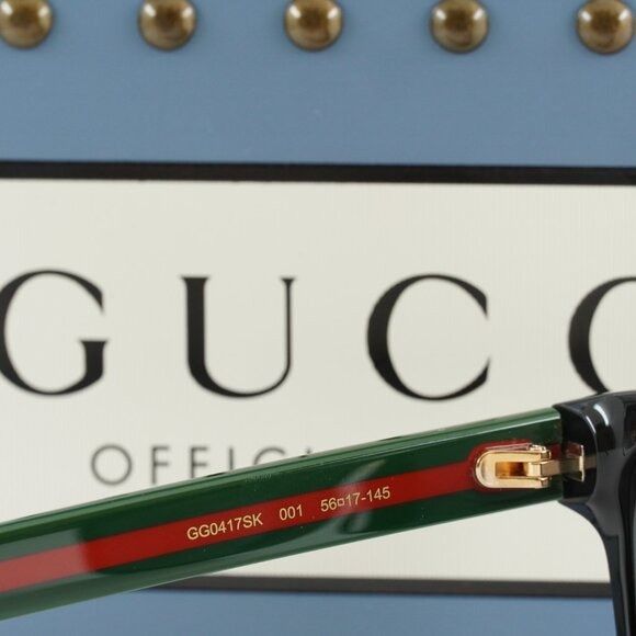 Gucci 🕶️ New Gucci GG0417SK 001 Sunglasses - Black Frame, Grey Size ONE SIZE - 7 Thumbnail