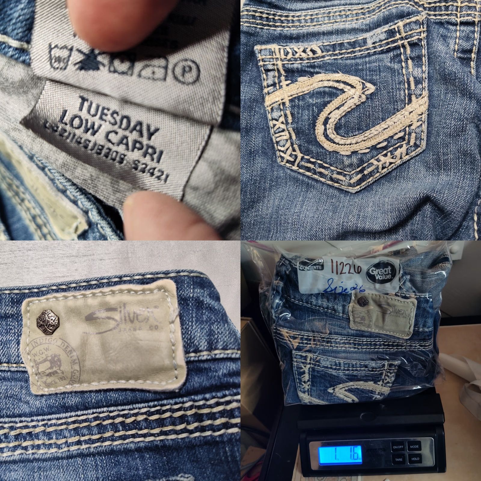 Silver Jeans Co. VINTAGE Size 26" / US 2 / IT 38 - 10 Thumbnail