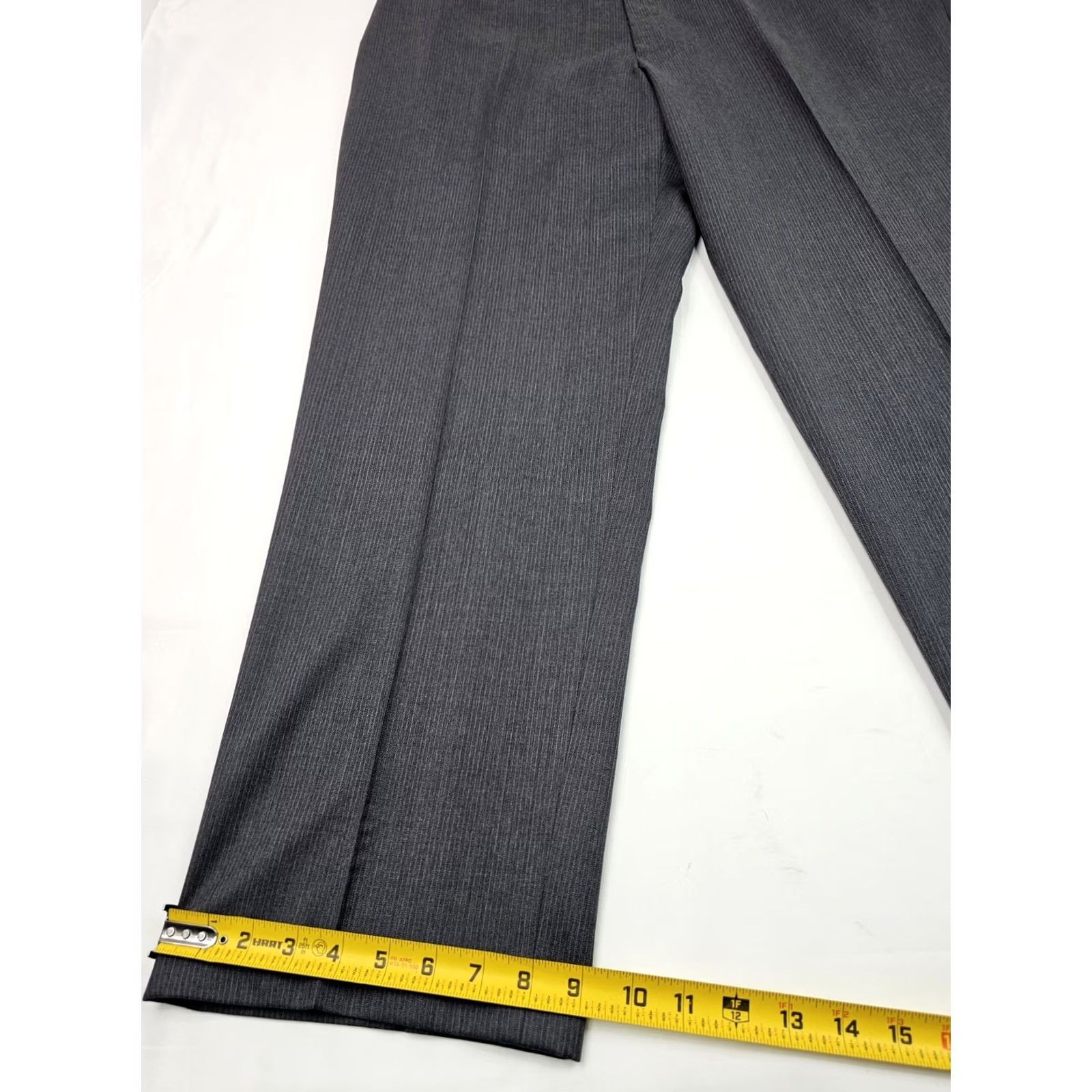 Alfani Alfani Gray Pinstripe Cashmere Wool Blend Pants Men 42x31 Flat Front Cuffed EUC - Regular Fit, Dress Pants, Business, Formal, Casual Size US 42 / EU 58 - 4 Thumbnail