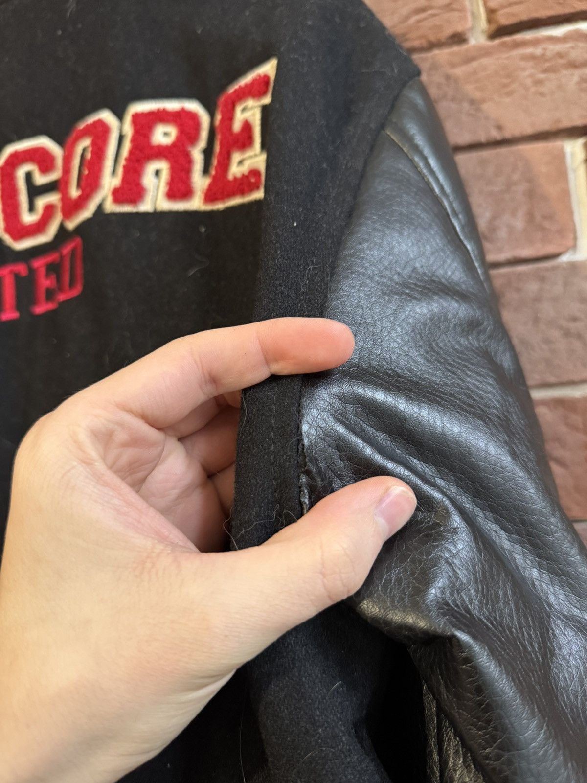 Vintage Rare Hardcore United Varsity Bomber Jacket Gabber L Black Size US L / EU 52-54 / 3 - 10 Thumbnail