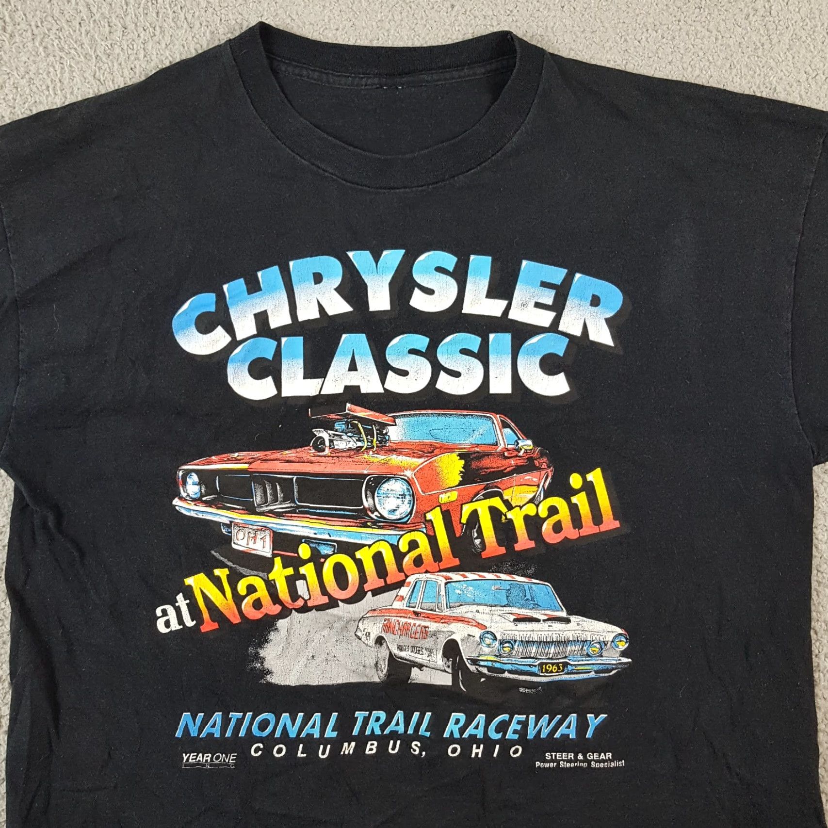 Vintage Vintage Chrysler 90s Car Show T-Shirt Men's XL Black Cotton Retro Logo Casual Size US XL / EU 56 / 4 - 2 Thumbnail