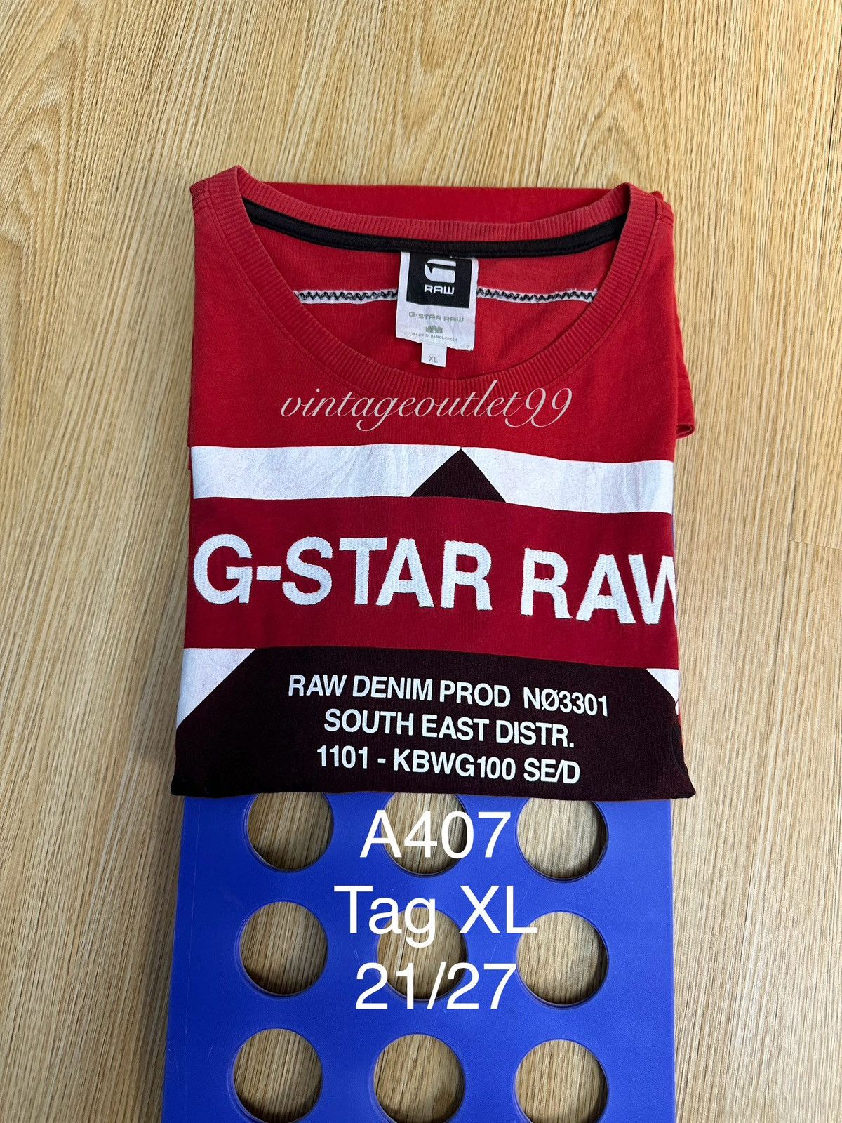 G-Star Gstar Raw Denim Tshirt A407 Size US XL / EU 56 / 4 - 13 Thumbnail