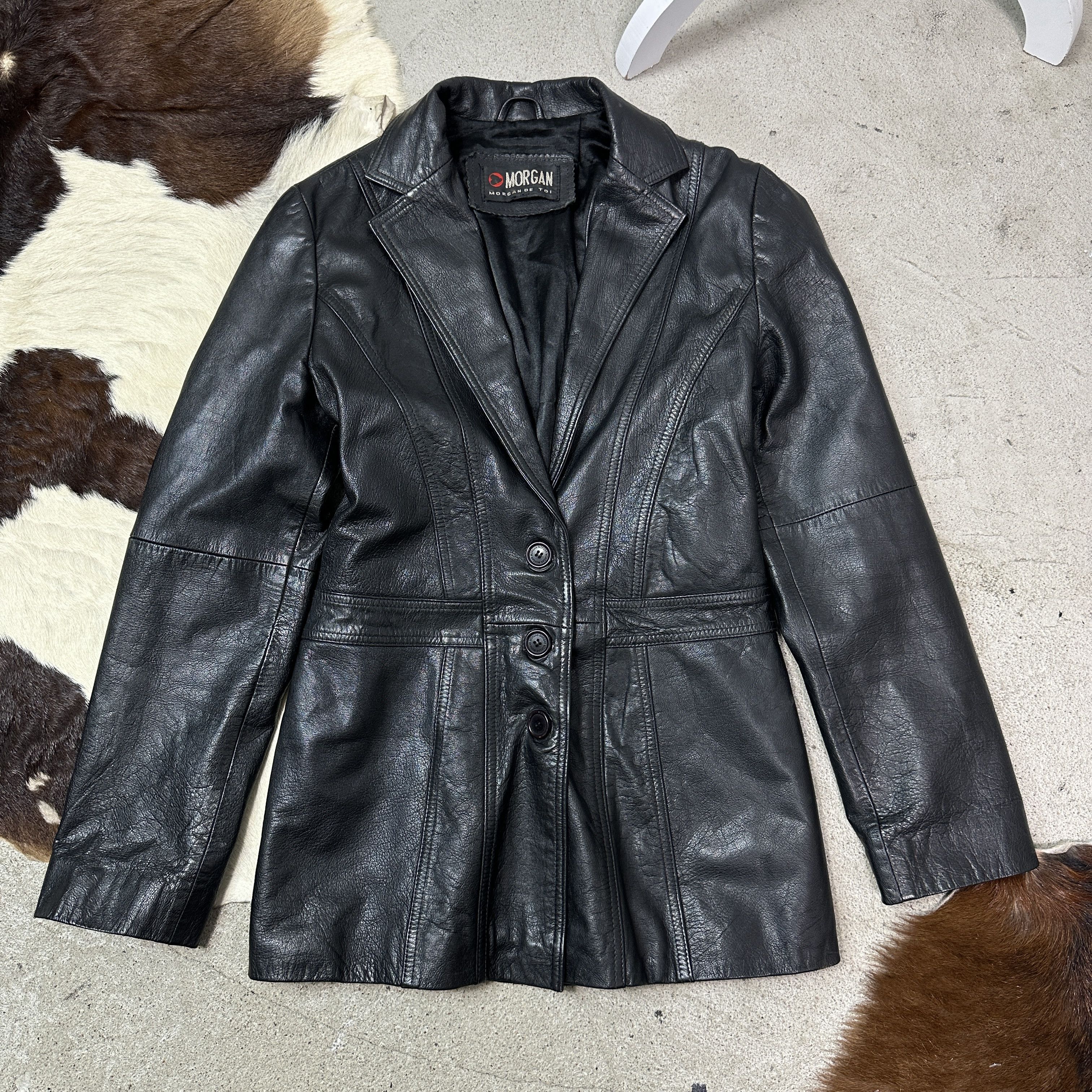 Vintage Vintage Avant Garde Grunge Biker Morgan Leather Jacket Y2K Size S / US 4 / IT 40 - 6 Thumbnail