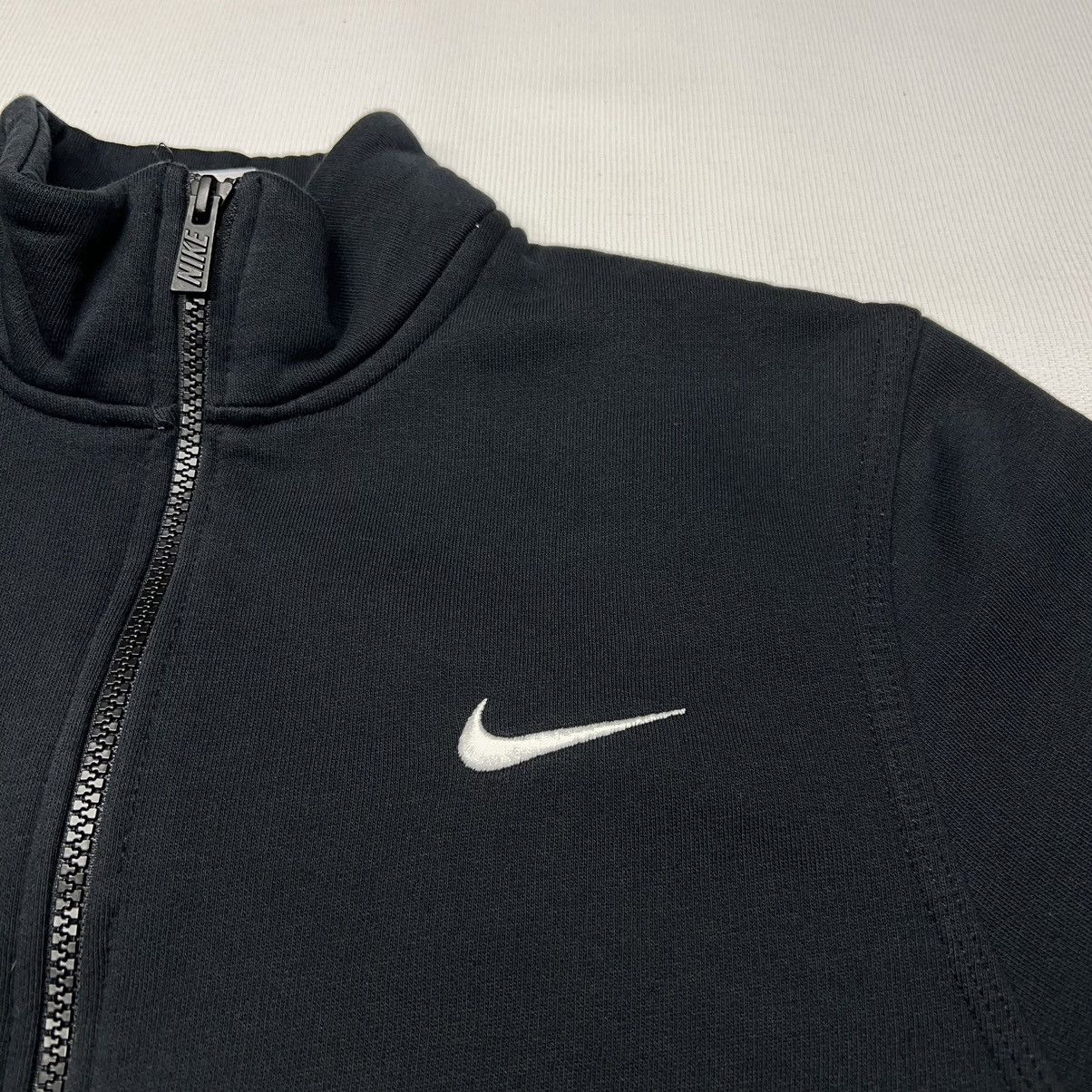 Nike Nike Sweatshirt Black Full Zip Mock Neck Swoosh Turkey Made Size US M / EU 48-50 / 2 - 3 Thumbnail