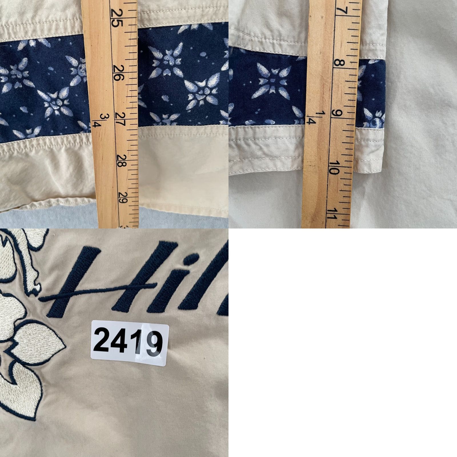 Tommy Hilfiger VINTAGE Tommy Hilfiger Shirt Adult XL Beige Button Up Hawaiian Camp Loop Collar Size US XL / EU 56 / 4 - 8 Thumbnail