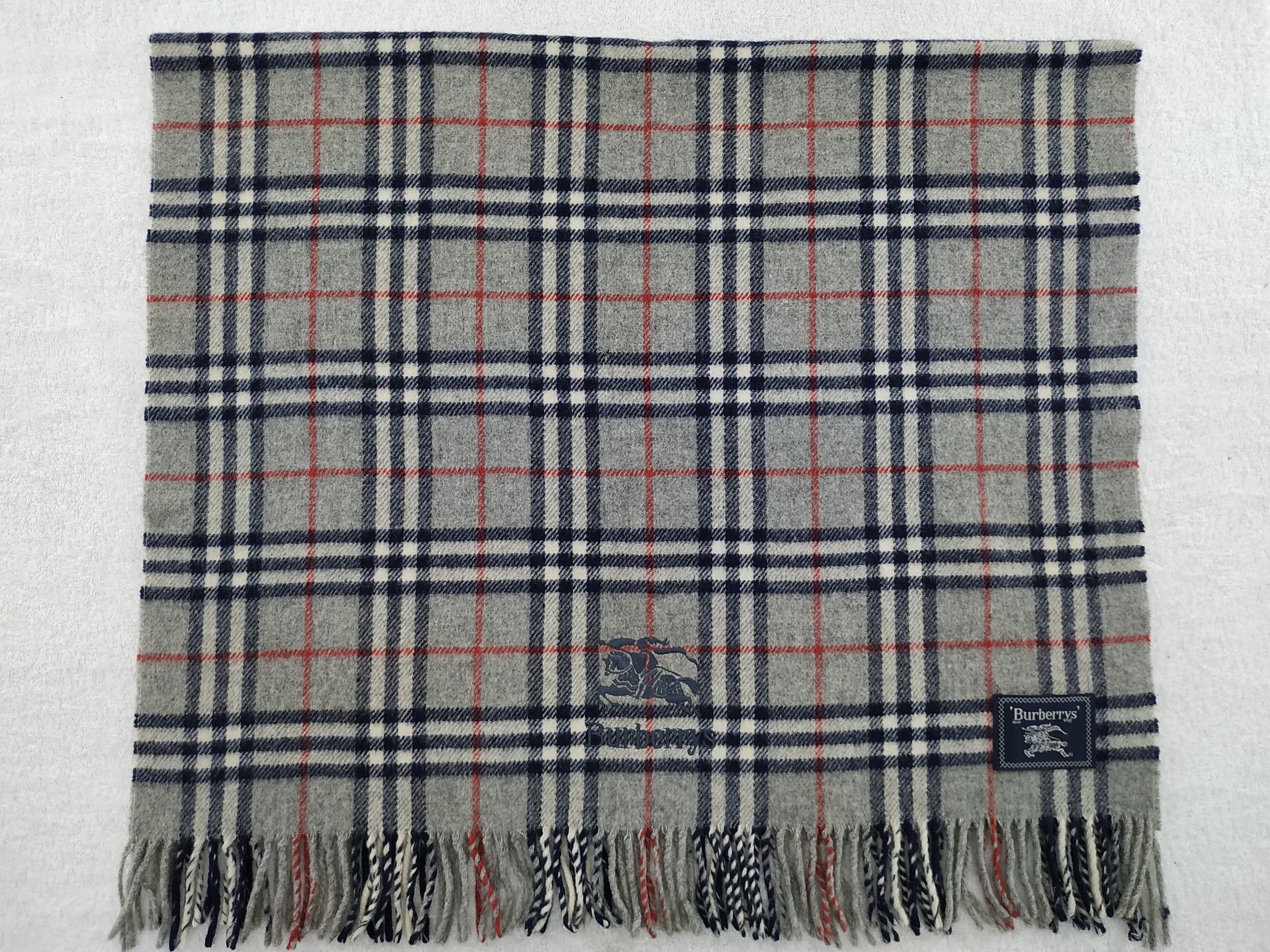 Burberry × Vintage Burberry Scarf / Muffler / Neckwear - WW163 Size ONE SIZE - 1 Thumbnail