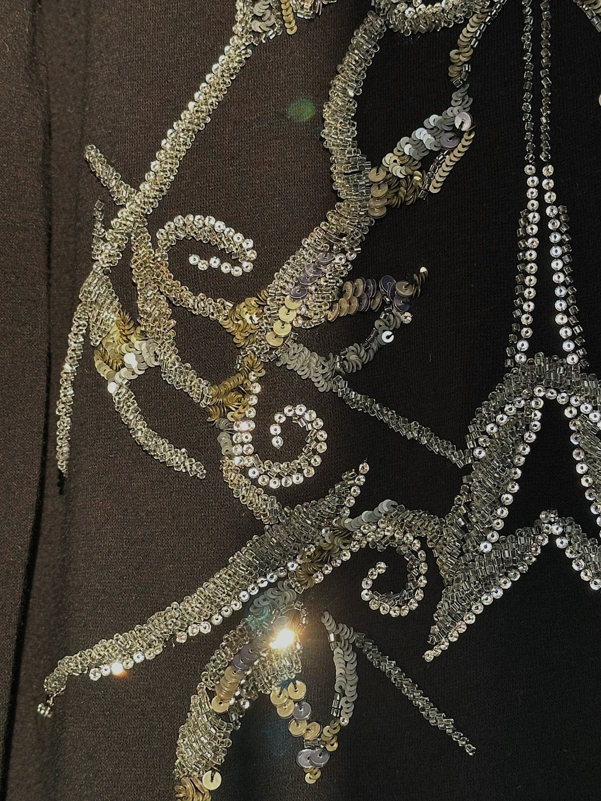 Balmain BALMAIN Decarnin FW2008 Gothic Sequin Embellished Sweater Size US M / EU 48-50 / 2 - 9 Thumbnail