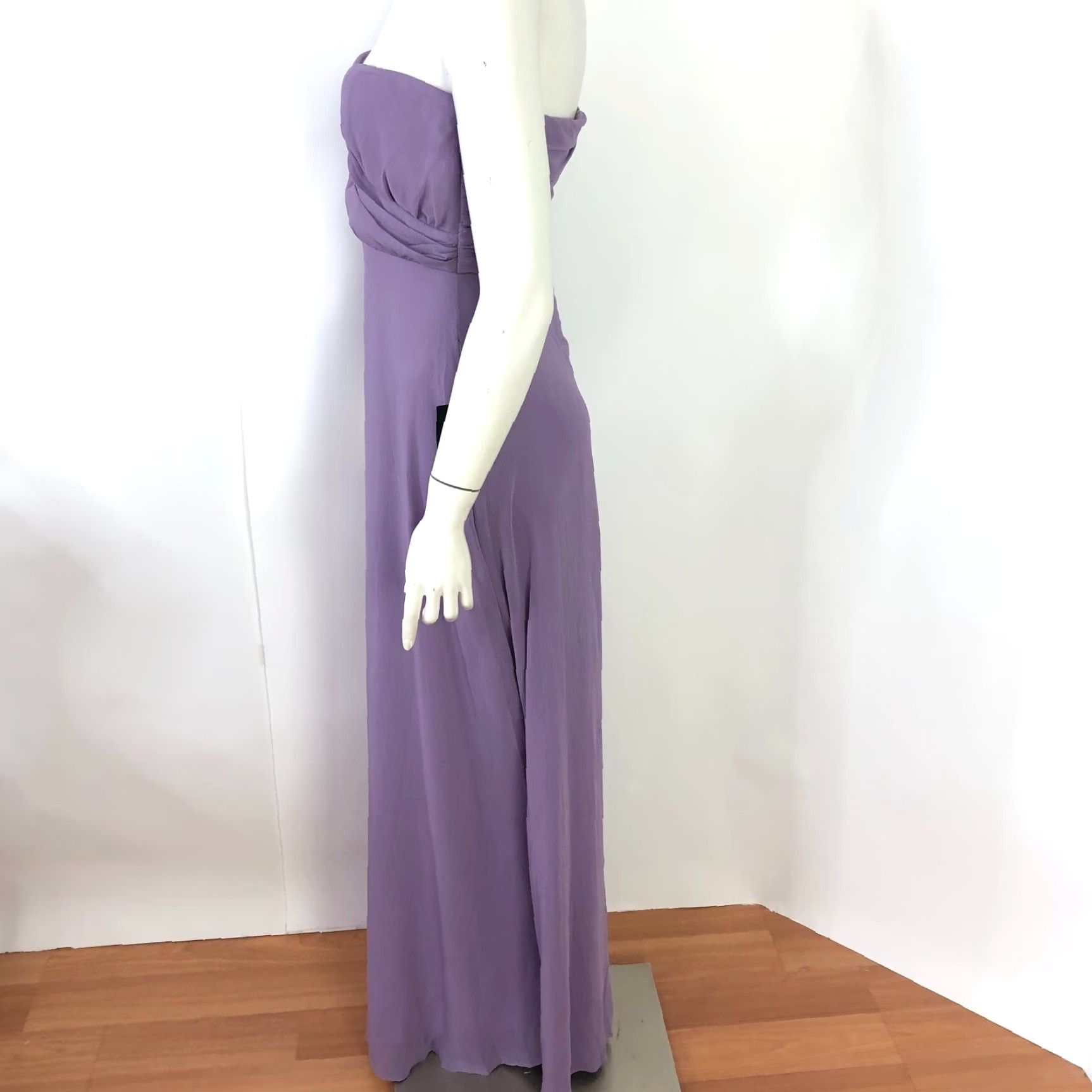 Lulus Lulus Maxi Dress Purple Strapless Cocktail Prom Women's MINT Small Sleeveless Sleeveless Zip Sweetheart Long Solid Size S / US 4 / IT 40 - 3 Thumbnail