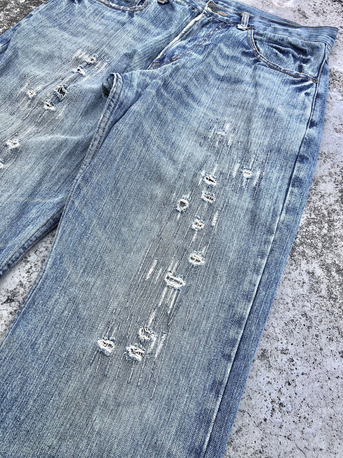 Japanese Brand JAPANESSE NYLAUS DISTRESSED DENIM Size US 30 / EU 46 - 3 Thumbnail