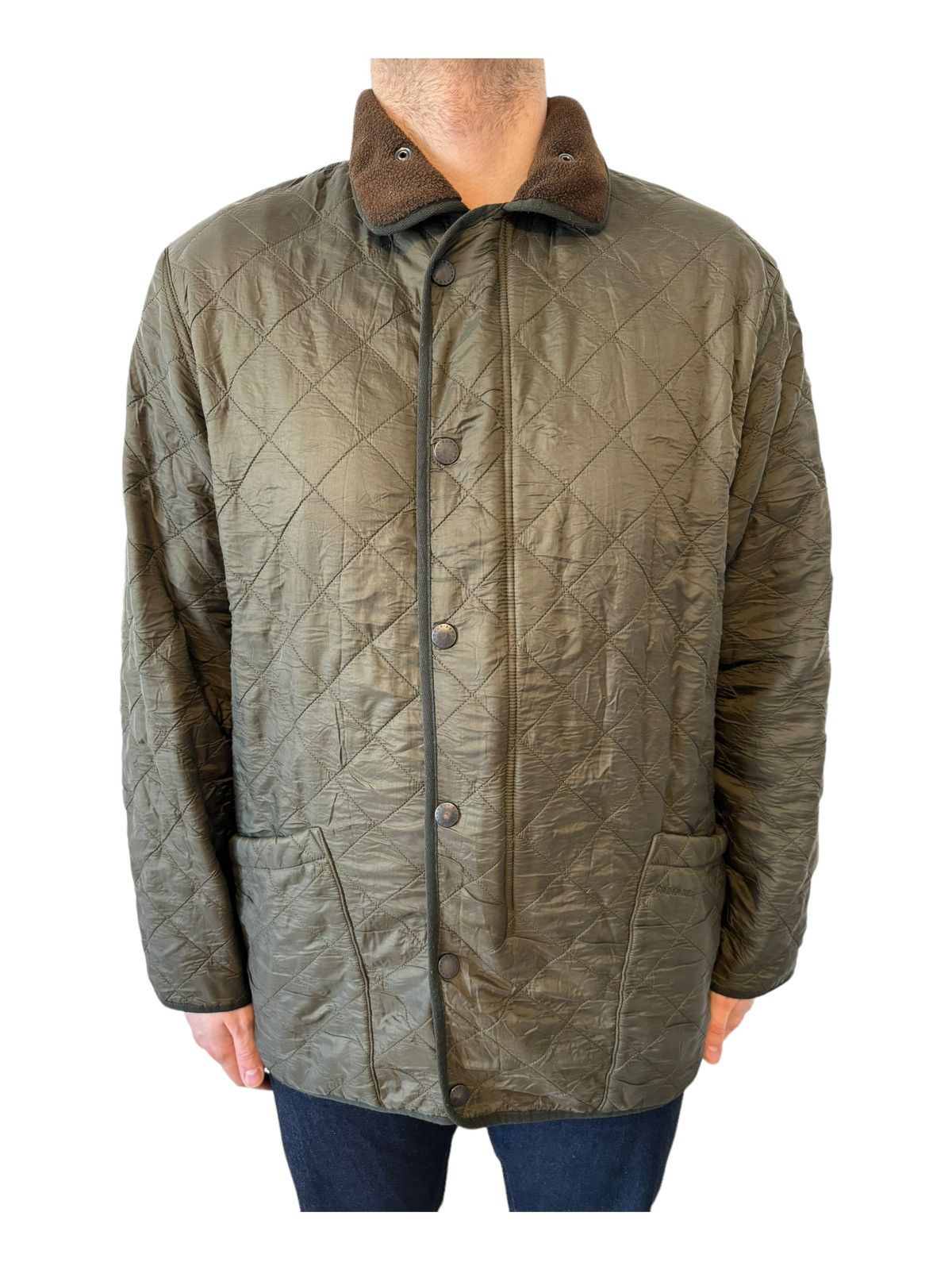 image of Barbour Polar Quilts Quilted Padded Green Jacket XL , Men's (Size 2XL)