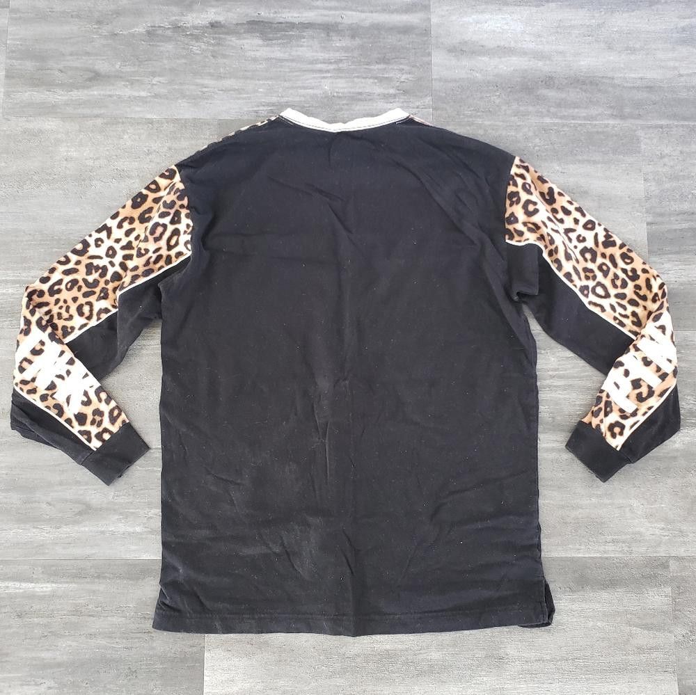 Designer Black Leopard VS Campus Oversized Long Sleeve Size M / US 6-8 / IT 42-44 - 2 Thumbnail