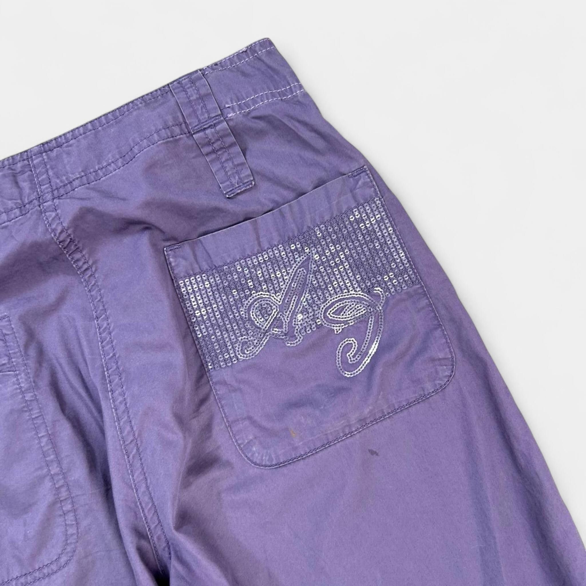 Armani Armani Jeans 2000's Cargo Purple Pants Size US 29 - 8 Thumbnail