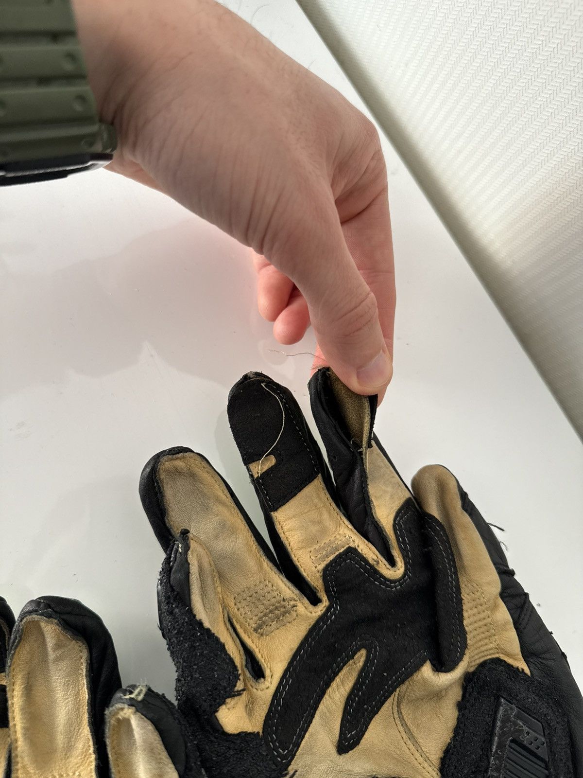 Japanese Brand Kawasaki Y2K Ninja Moto Racing Leather Hype Gloves Size ONE SIZE - 10 Thumbnail