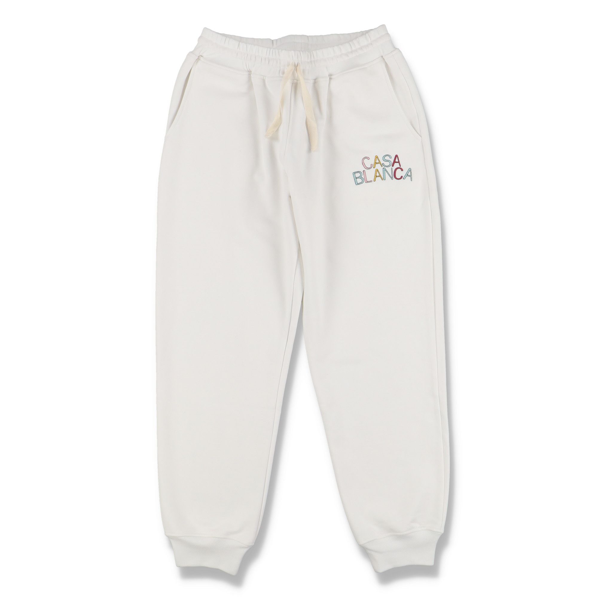 Casablanca White Embroidered Arch Logo Sweatpants Size 36" / US 14 / IT 50 - 1 Thumbnail