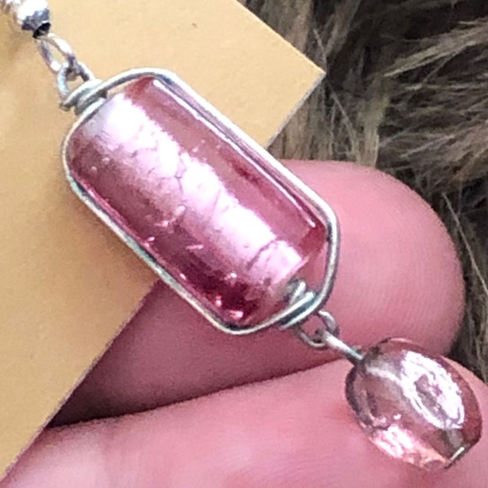 Vintage Vintage repurpose salvaged glass wired earrings Size ONE SIZE - 3 Thumbnail