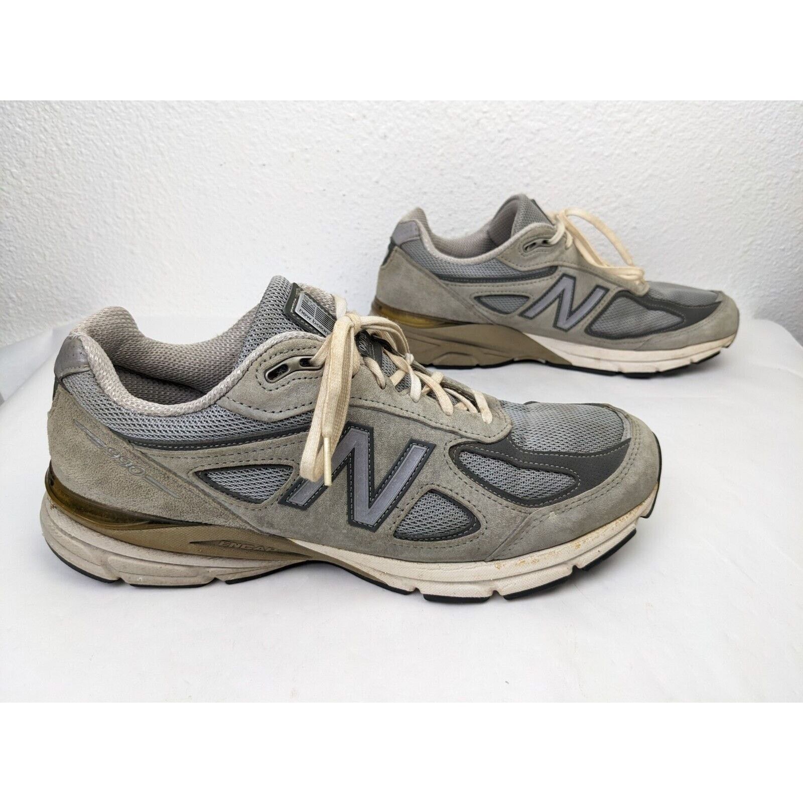 New Balance New Balance 990v4 Running Athletic Shoes Gray Suede Sz 11.5 Size US 11.5 / EU 44-45 - 5 Thumbnail