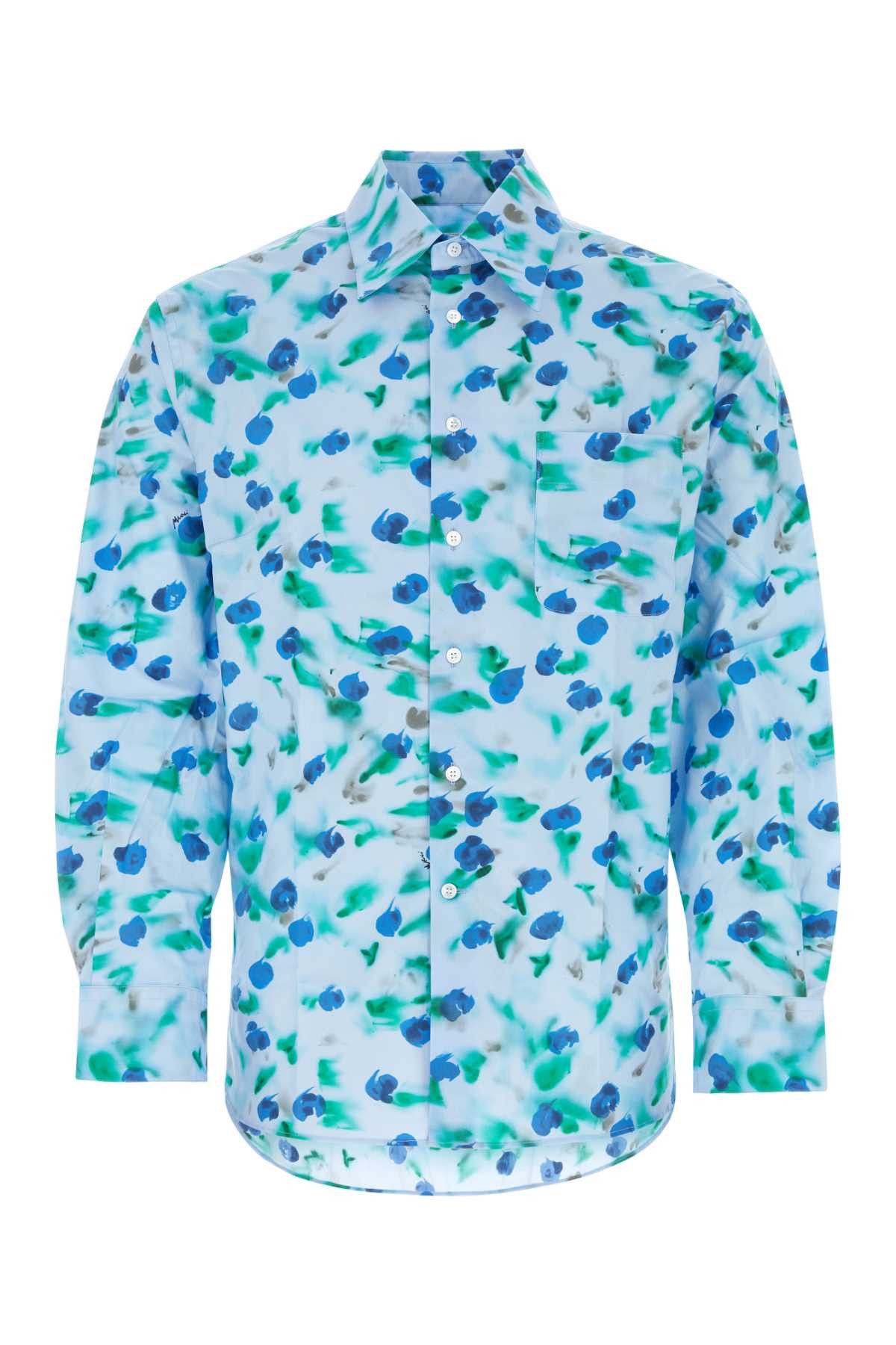 image of Marni Printed Poplin Shirt, Men's (Size XL)