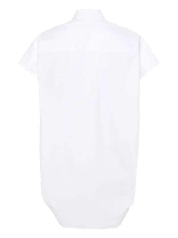 Balenciaga o1y0625 Solid Color Short Sleeve Shirt in White Size M / US 6-8 / IT 42-44 - 2 Thumbnail