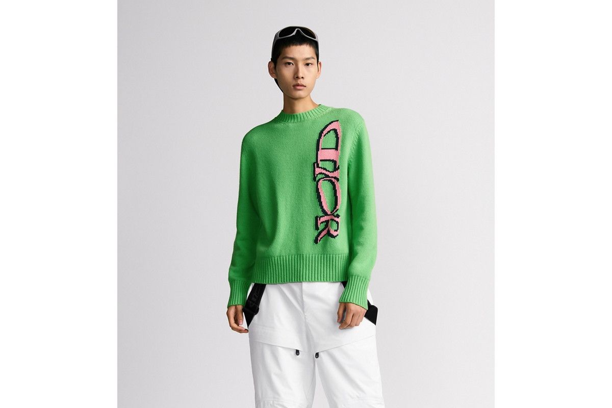 Dior o1bcso1str0326 Sweater in Green Virgin Size US L / EU 52-54 / 3 - 3 Thumbnail