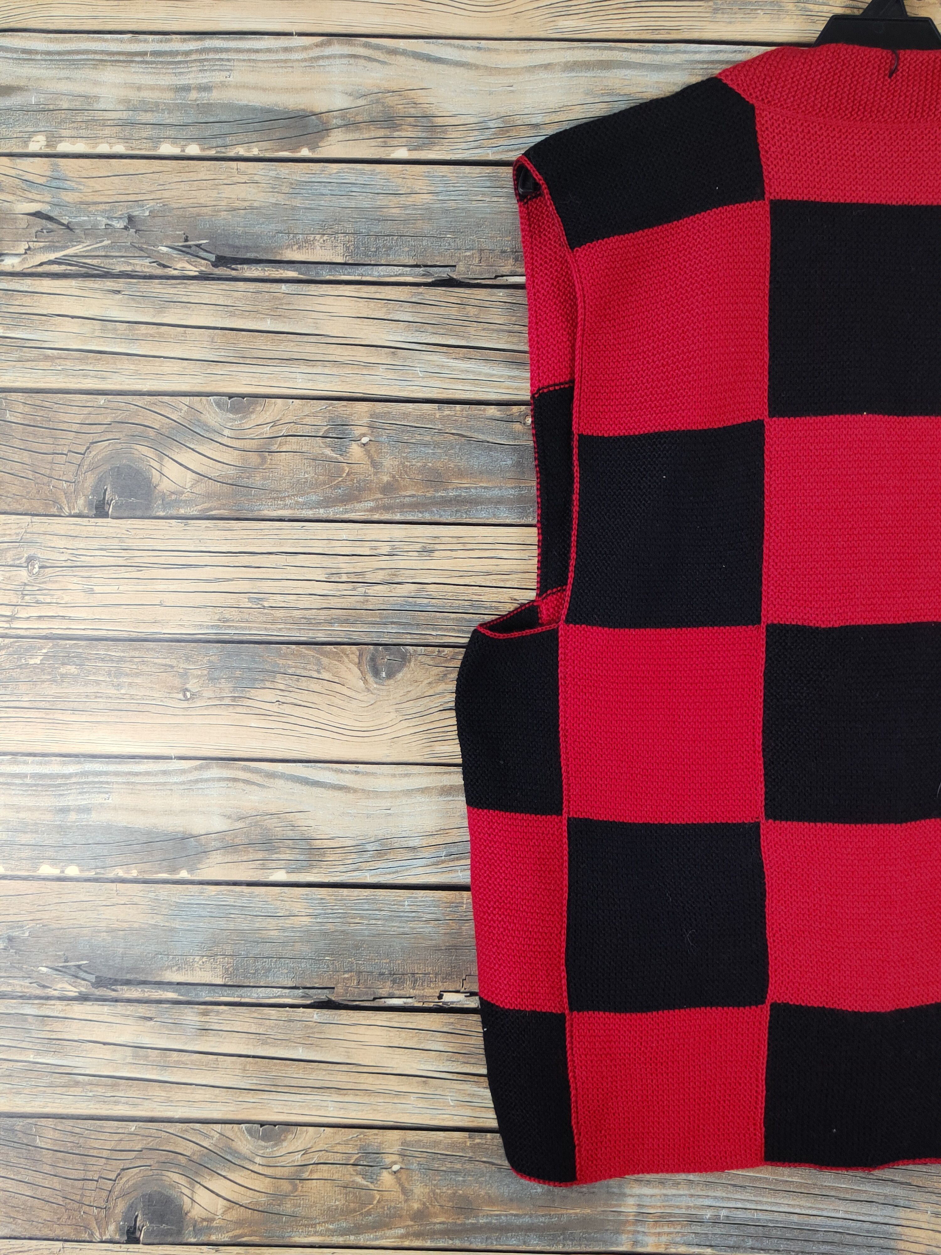 Homespun Knitwear Japan vintage checkered Red Black Knitwear Vests #W1647 Size S / US 4 / IT 40 - 8 Thumbnail