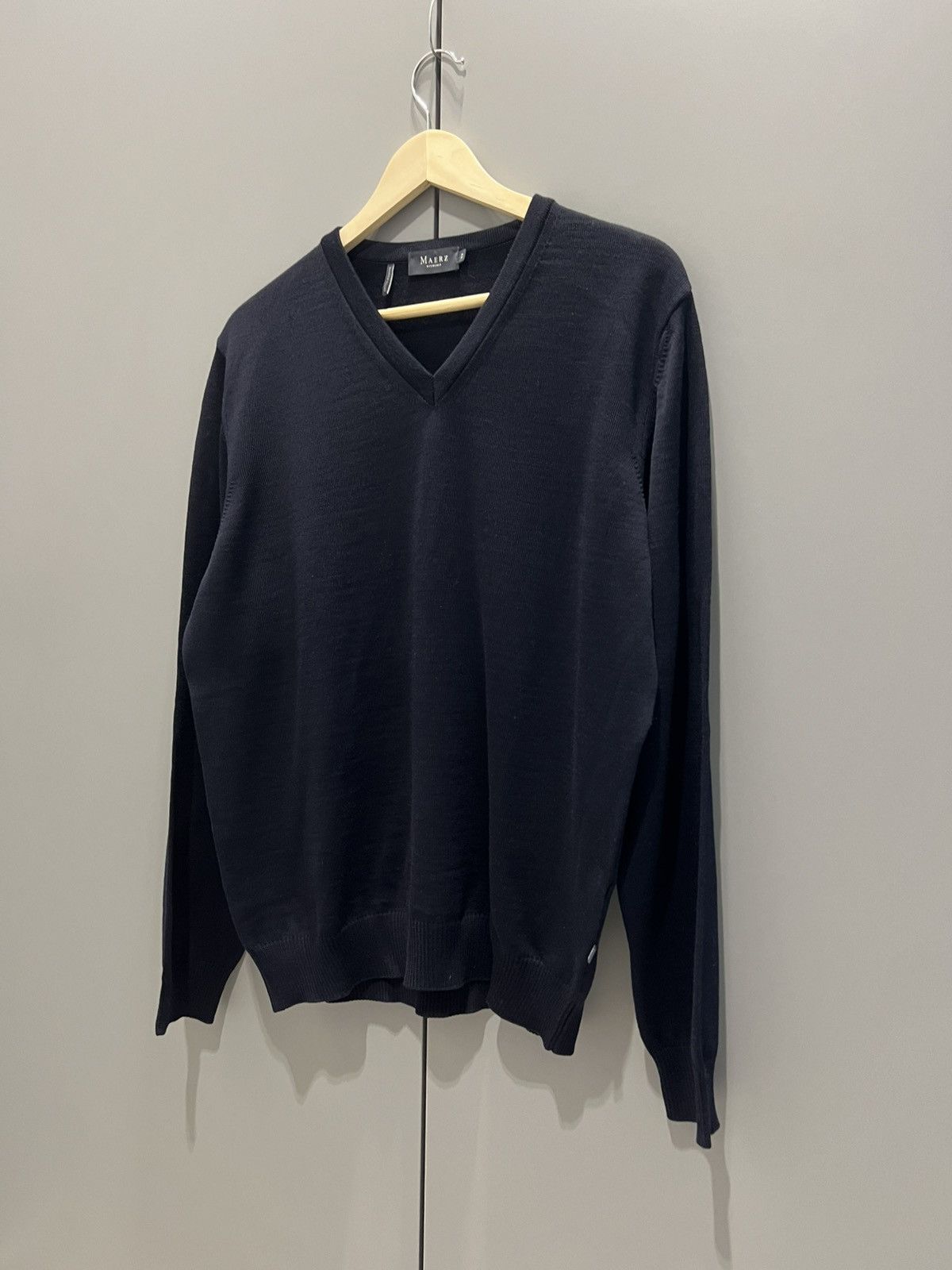 Japanese Brand Vintage Maerz Munchen V-neck Sweater Sweatshirt 52 Size Knit Size US L / EU 52-54 / 3 - 14 Thumbnail