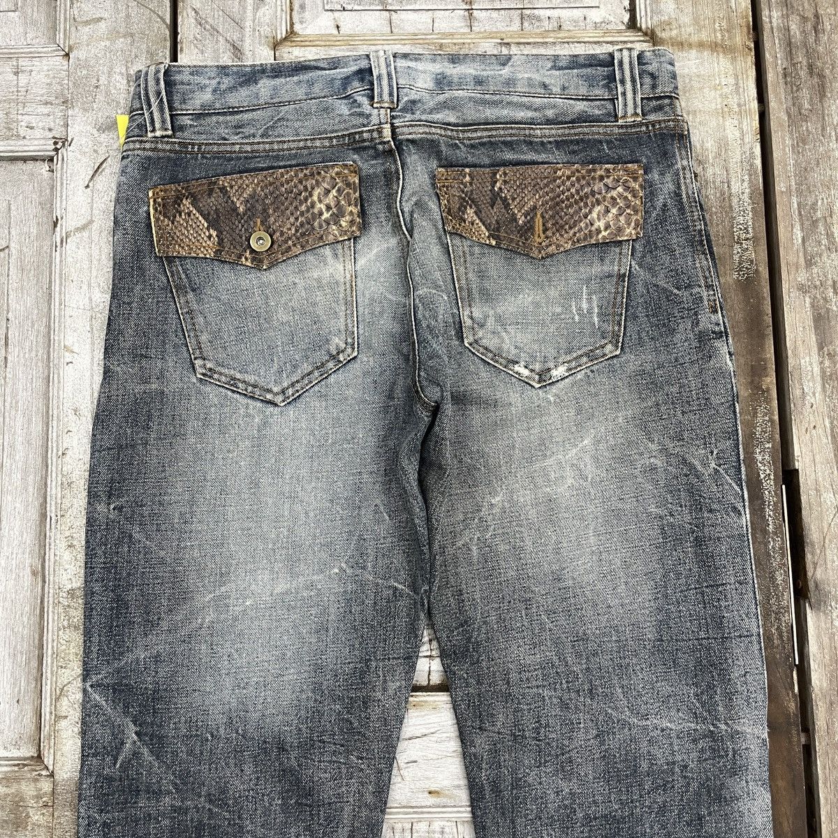 Japanese Brand × Leather × Vintage Vintage Japanese Brand Snake Leather Back Pocket wc348 Size US 34 / EU 50 - 4 Thumbnail
