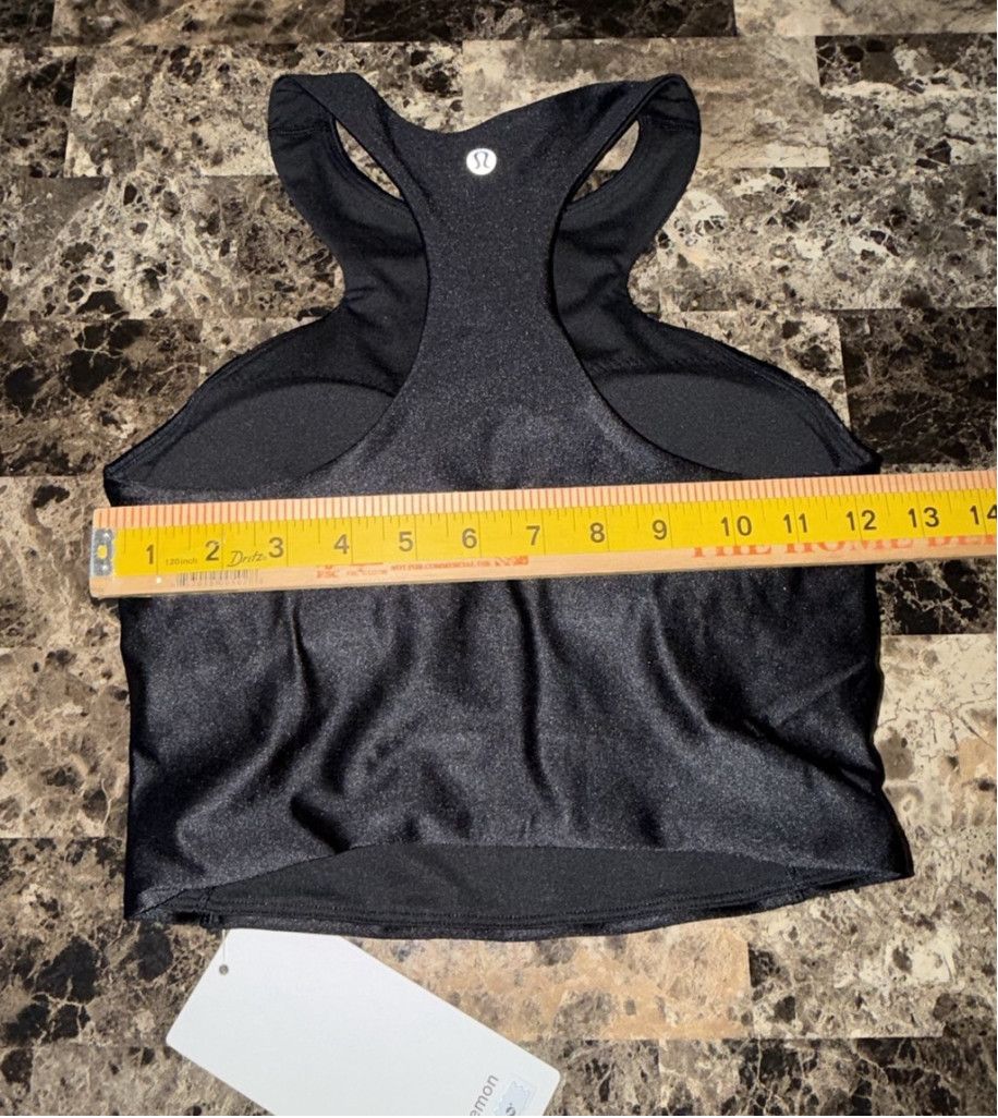 Lululemon LULULEMON SATIN SHINE TANK TOP B/C CUP WORDMARK BLACK SIZE 2 Size XS / US 0-2 / IT 36-38 - 4 Thumbnail