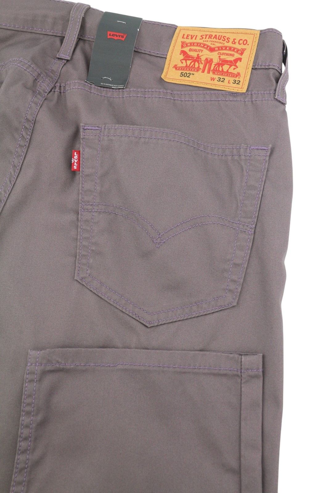 Levi's 502 W32/L32 Tapered Zip Pants Purple Logo 87053 Size US 32 / EU 48 - 5 Thumbnail