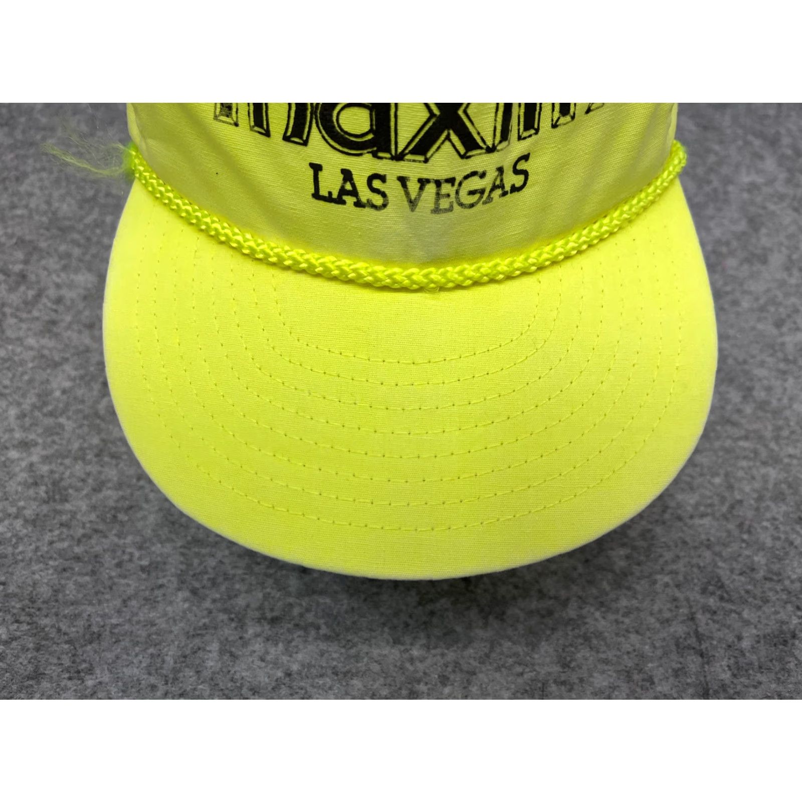 Vintage Maxim Las Vegas Cap Snapback One Size Neon Green Nylon Baseball Hat 90s Casual Mens Size ONE SIZE - 3 Thumbnail